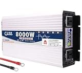 VTCMKAZYT Pure Sine Wave Power Inverter DC 12V 24V 48V 60V to AC 110V 220V Car Converter with Dual Outlets & LCD Smart(12Vto110V,8000W)