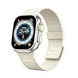 Magnetic Band Compatible with Apple Watch Ultra 3/2/1 Band for Men 49mm 46mm 45mm 44mm 42mm, Silicone Sport Waterproof Loop Strap Magnet Link for iWatch Series SE 11 10 9 8 7 6 5 4 3 2 1(Starlight)