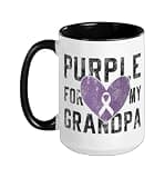 Alzheimer's Dementia Awareness Support Grandpa Vintage Ceramic Mug, Black/White, 15oz