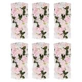 JOMCYDM 6 Pack Wedding Artificial Flower Arch Faux Flowers Floral Arrangement Center Piece for Wall Table Party Home Decoration (Light Pink)