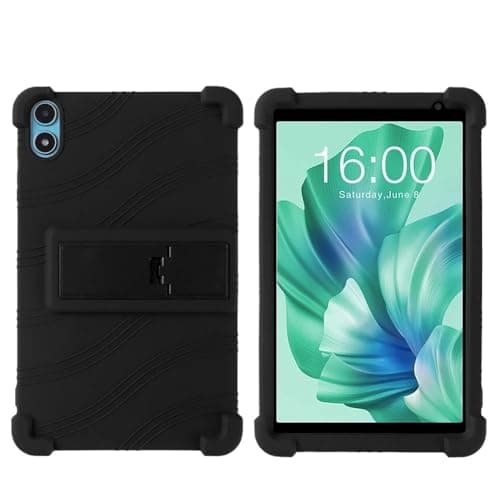 PMPLBEBAZ Soft Silicon Stand Tablet Case Suitable for Teclast P85T 8.0inch Case Shockproof Cover Protective Shell with Kickstand Cover(Black)