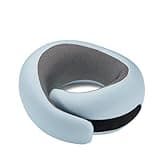 Asteraty Travel Neck Pillow for Airplanes, 100% Pure Memory Foam Travel Pillow with Ergonomic 360° Support, Travel Essentials for Long Flights, Car, Train and Home, Max Blue