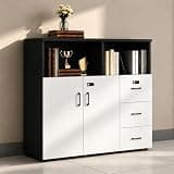 YCZYCZ Lateral File Cabinet with Lock, Metal Office Storage Cabinet, 2 Drawer Lateral File Cabinets for Home Office, A4 Letter Size, Heavy Duty Steel Filing Cabinet for Documents Storage