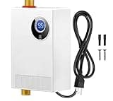 LFEVTZ 110V Electric Tankless Water Heater 3000W, Instant Under Sink Hot Water Heater with Digital Display, Portable Mini Water Heater for Kitchen, Bathroom, RV