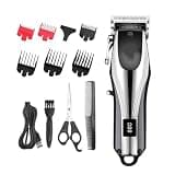 Mens Hair Clippers, Professional Cordless Clipper Rechargeable Men Trimmer Adjustable Cutting Lever Barber Shop LCD Display
