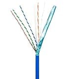 0E-CMR6BLPS CAT6 23/4 Solid BC Plus Riser Cable, Shielded, CMR / FT4, 1000' Wood Reel, Blue