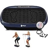 Lifepro HexaPlate Lite Vibration Plate Exercise Machine — Magnetic Acupoints, 99 Speeds & 10 Presets Vibration Platform Machine with Resistance Bands — Vibrating Plate for Lymphatic Drainage & Toning