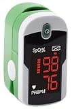 Concord Fingertip Pulse Oximeter with Reversible Display - Blood Oxygen Saturation Monitor with Carrying Case, Batteries and Lanyard - Easy to Use, Accurate SpO2 & Pulse Measurement (Emerald)