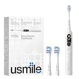 usmile Y10 PRO Rechargeable Electric Toothbrush with Smart Display, Missed Spot Detection, Pressure Sensor, 180-Day Battery Life, IPX8 Waterproof, Travel-Friendly with 2 Brush Heads