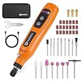 HARDELL Mini Cordless Rotary Tool 4V, 5-Speed Rotary Tool Kit with 42 Accessories, Rechargeable Power Rotary Tool for Engraving, Sanding, Polishing, Drilling, Grinding, Small DIY Crafts