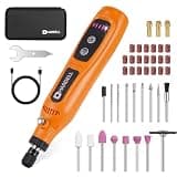 HARDELL Mini Cordless Rotary Tool 4V, 5-Speed Rotary Tool Kit with 42 Accessories, Rechargeable Power Rotary Tool for Engraving, Sanding, Polishing, Drilling, Grinding, Small DIY Crafts