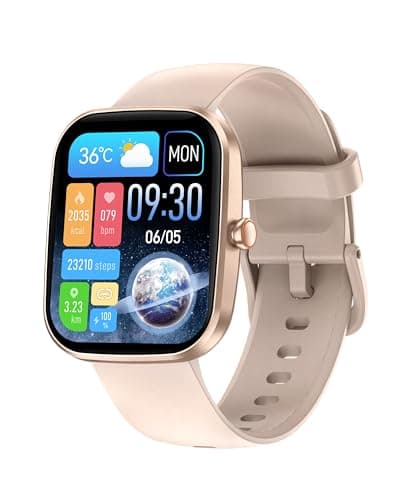 invens Men's Women's Smart Watch with Bluetooth Call Smartwatch with Pedometer Heart Rate Monitor Oximeter Sports Watch for iPhone Android Waterproof IP68 Notification Stopwatch Meteo