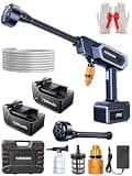 2026 Cordless High-Pressure Washer Kit with 7500mah Battery, Upgraded Lightweight Portable Power Washer Gun, Handheld Small Battery Operated Cleaning Tool, 7 Modes for Home Garden Patio Outdoor
