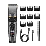 DAXXIN Hair Clippers, Professional Clipper Ceramic Blade Male Hair Trimmer LED Display Haircut Machine USB Charging