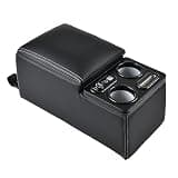 Coverado Car Center Console, Universal Rear Bench Seat Console, Back Seat Car Organizer, Automotive Center Console with Cup Holder & Phone Holder, Central Armrest Box (Update, Black)