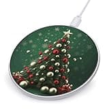 Round Ball Christmas Tree Wireless Charger Magnetic Phone Induction Charger 10w Fast Wireless Charging Station Compatible with iPhone 17 16 15 14 13 12 Pro Max Samsung Galaxy S25 S24 S23