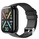 T1 Smart Watch with TWS Hidden Earbuds, Bluetooth Calling, Full Touch Screen, Heart Rate and Sleep Monitor, Fitness Tracker, Black (Black)