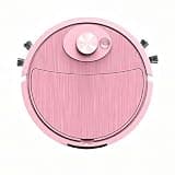 Aspiradora Robot para Carro,Mini Robot Vacuum for Car,Rechargeable 3-in-1 Sweep Vacuum Mop Cleaner, Portable Small Robotic Cleaner for Hard Floor & Car Interior Mats (Pink)