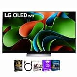 LG 65-Inch OLED C3 HDR 4K Smart OLED TV Bundle - 120 HZ Refresh Rate + UAX 4K HDMI 2.0 Cable + CPS 24 Months Protection and Streaming Kit with Alexa