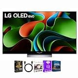 LG 65-Inch OLED C3 HDR 4K Smart OLED TV Bundle - 120 HZ Refresh Rate + UAX 4K HDMI 2.0 Cable + CPS 24 Months Protection and Streaming Kit with Alexa