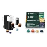 Nespresso Vertuo Next Coffee and Espresso Maker by De'Longhi with Aeroccino Milk Frother, White + Starbucks Capsules