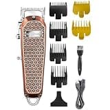 EOYLMIRL Mens Hair Clippers Full Metal Barber Professional Electric Clipper Rechargeable 2000mAh Lithium Battery 10W LCD Display