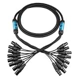 YYTCG 8 Channel XLR Snake Cable – 15ft Audio Snake with Numbered ID, High-Purity Oxygen-Free Copper, Shielded Stage Snake for Live Sound & Recording