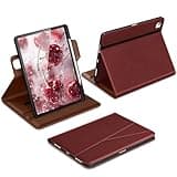 DTTO for iPad Air 13 Inch Case M4 / M3 / M2 (2026/2025/2024), 360 Degree Rotating Premium Leather Folio Stand Cover with Pencil Holder, Burgundy Red