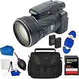 Nikon COOLPIX P1100 Digital Camera 26541 Black - (Accessory Bundle) SD 64GB Extreme PRO 200MB, Medium Gadget Bag, Blower, Card Reader, Cleaning Cloth, Starter Kit