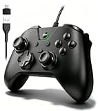 Wired Controller for Android/Tablet/Windows PC/Switch/PS4/PS3, 1000Hz Polling Rate Plug and Play Gaming Gamepad Joystick with USB C Adapter, Dual Motors, Turbo, 6.56ft Cable, Ultra-Low Latency, Black