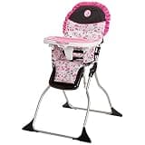 Disney Baby Minnie Mouse Foldable Highchair for Baby, Simple Fold High Chair with 3-Position Tray, Garden Delight