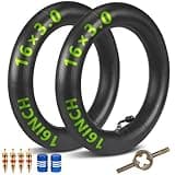 2Pcs 16x3.0 Bikes Inner Tube with Bent Valve Stem - Replacement Tube Compatible with 16x3.0, 16x3.25, 16x3.5 Tires - Fits E-Bikes, Electric Scooters, Mopeds