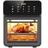 Air Fryer Oven, Efficient Hot Air Circulation for Low-Fat Frying, Multifunctional Touch Panel, Double-Layer Glass Door, Ideal for Family Kitchens