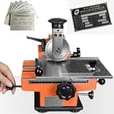 Semi-Automatic Stamping Metal Label Dog Tag Printer Machine, 200x135mmmetal Nameplate Stamping Machine, with Contains 40 Characters, Metal Plate Embosser for Custom Designs 6mm/0.236in