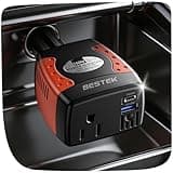 BESTEK 150W Power Inverter 12V to 110V Voltage Converter Car Charger Power Adapter with PD30W QC18W Dual USB Charging Ports