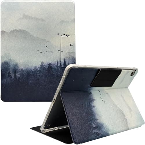 UMUBUHOMS Clear Case for Wacom MovinkPad 11, Premium PU Leather Ultra-Slim Durable Protective Folio Cover with Multi-Angle Stand, Built-in Pen Holder & Magnetic Closure Buckle (Misty Forest)