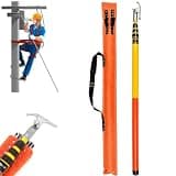 Fovnitrve Electrical Power Telescoping Hot Stick, High Voltage Fiberglass Safety Rescue Hook with Bag, Hot Stick Utility Hook for Lineman Live-Line Work(5m/16.4ft)