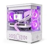 HYPER CYBER Aurora Gaming PC Desktop Computer, AMD Ryzen 7 7800X3D, GeForce RTX 5060, 32GB DDR5, 1TB SSD, 360 LCD Liquid Cooler, Windows 11 Home, RGB Lighting, Ready to Use