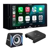 Alpine ILX-W770-M 7" Multimedia Receiver with S2-SB12 Subwoofer Enclosure and S2-A60M Mono Amplifier