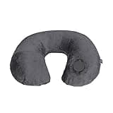 Lewis N Clark Compact Portable Adjustable and Inflatable Cervical Neck Pillow for Travel, Gray