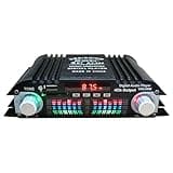 Stereo Audio Amplifier, 1600W Home 4 Channel Wireless Bluetooth 5.0 Power Amplifier System, Home Amplifiers FM Radio, USB, with Remote Control Home Theater Audio Stereo System