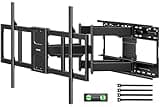monTEK Heavy Duty TV Wall Mount for 60–140 inch XXL TVs up to 275 lbs, 4X Load Tested, 25” Long Articulating Arm, Max VESA 1200x600, +5°/-15° Tilt&±60° Swivel&±5° Leveling, Preassembled, 16–24” Studs