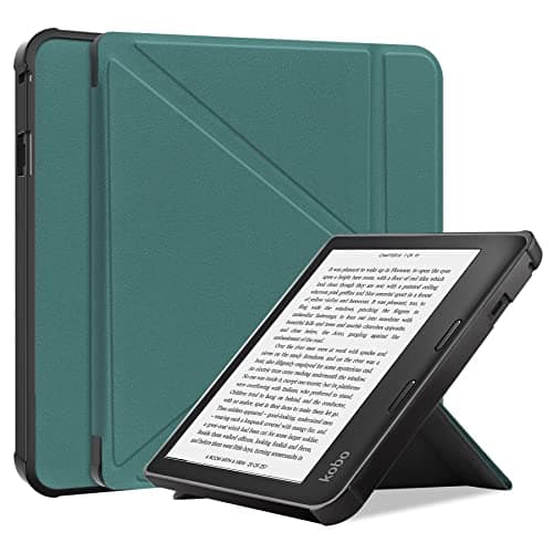yixinA Slim Case for Kobo Sage (2021 Release), TPU Leather Case Slim Protective Smart Folio Shell Cover with Magnetic Closure and Stand Function with Auto Wake/Sleep(Dark Green)