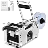 RCJCQSR Semi-Automatic Round Labeling Machine, 20-50pcs/min, Electric Bottle Label Applicator for Round Bottles, Round Bottle Labeler Suitable