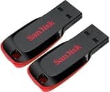 SanDisk Cruzer 16GB (8GB x 2) Cruzer Blade USB 2.0 Flash Drive Jump Drive Pen Drive Sdcz50 - Two Pack