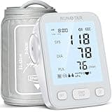 RunStar Upper Arm Blood Pressure Monitor with Wide Range Cuff (8.6'' - 16.5'') for Home Use FSA&HSA Eligible, Automatic Digital BP Machine with Storage Bag, 2x99 Reading Memory, Grey