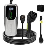 ChargeHere Level 1 & 2 EV Charger, 32 Amp Portable Electric Car Charger, UL Listed EVSE with J1772 Connector, NEMA 14-50 Plug & 5-15 Adapter, 25FT, for J1772 EVs and PHEVs
