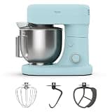 Martha Stewart 5.3Qt Stand Mixer, 12-Speed Tilt-Head Electric Kitchen Mixer with Stainless Steel Bowl, Dough Hook, Whisk & Beater, Splash Guard, Ideal for Baking Bread, Cake & Whipping, Sky Blue