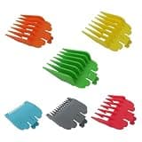 HOTIOGA 6X Clipper Guards Set Compatible for Wxhl 5 Star Magic Clip/ 5 Star Senior,Multi-Colored Combs Clipper Guides Replacement - 1/16" to 1/2"