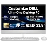 Hotface Customized Laptop, Created Using Dell 23.8" FHD Touch All-in-One AI Desktop, Intel Core Ultra 7 355, 16GB/ 32GB/ 64GB DDR5, 1TB/ 2TB SSD, Wireless Keyboard & Mouse, Wi-Fi 7, Win 11, White